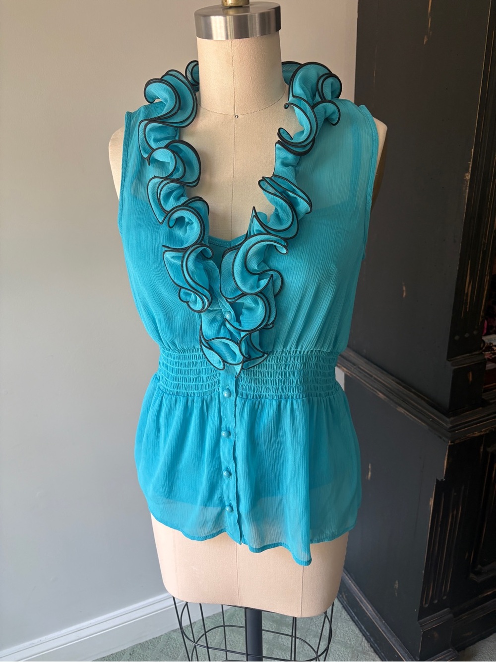 A. Buyer Vintage Y2K Turquoise Blouse